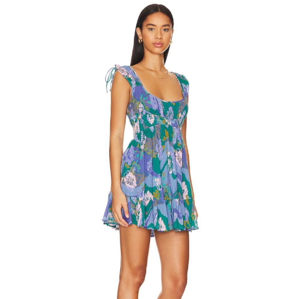 NWOT Free People - Vernon Mini Dress - River Combo